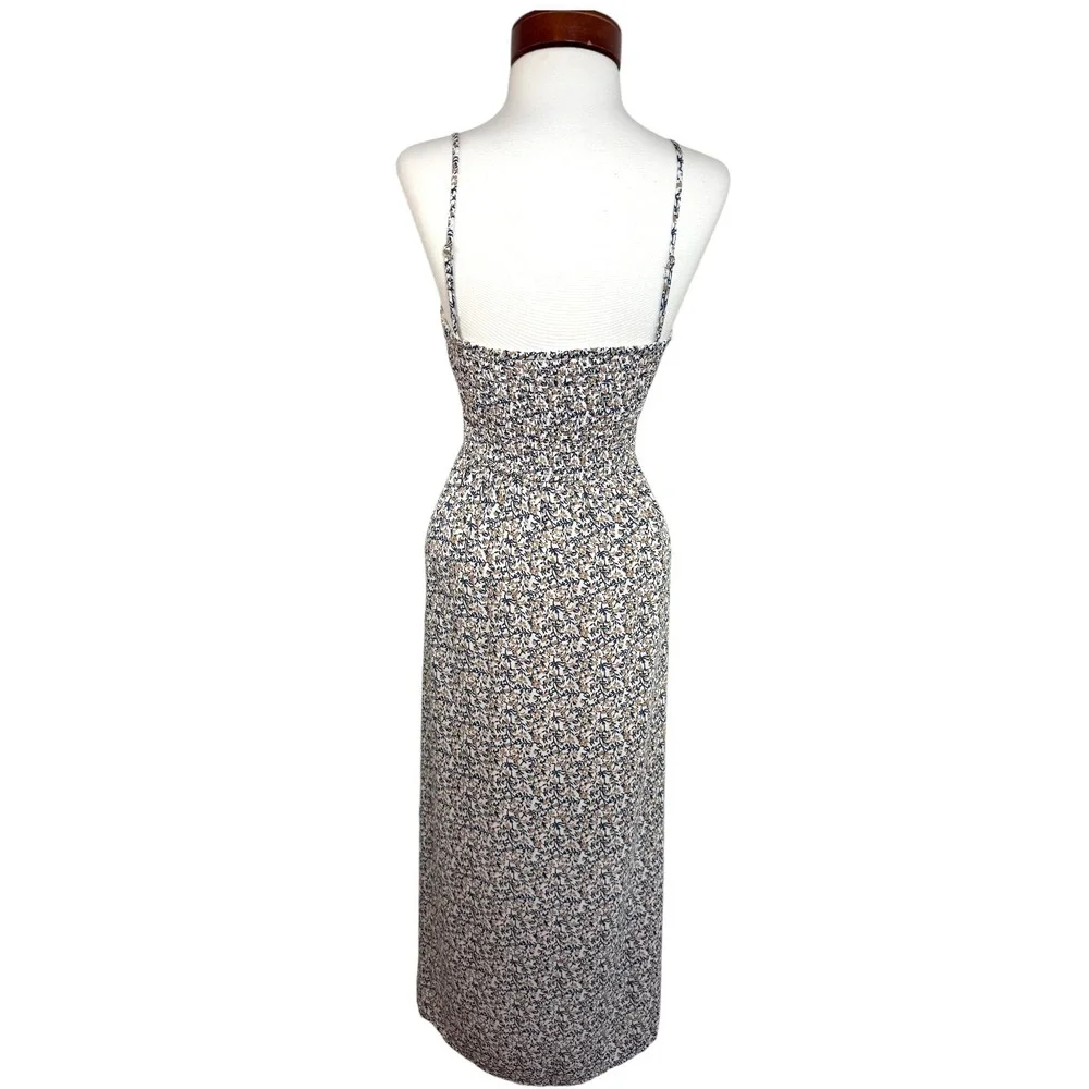 Abercrombie & Fitch Ditsy Floral Maxi Dress XS Smocked Cottagecore Boho Sundress